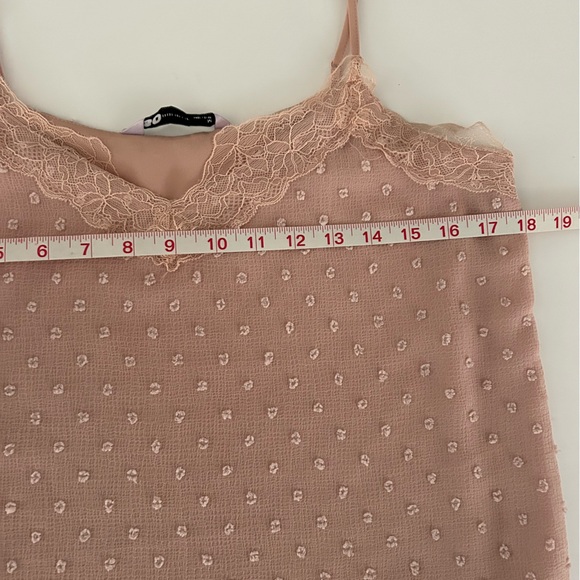 SO Swiss Dot Chiffon Lace Camisole top in Blush and Black - medium - Picture 9 of 10
